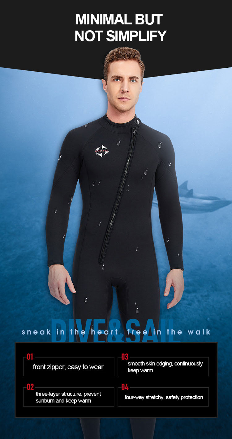 His & Hers 3MM Neoprene Front Zipper Men's & Women's twin Wetsuit, Ideal for Surfing, Scuba Diving,Underwater Fishing Snorkeling