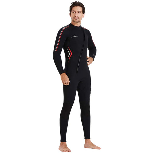 3MM Neoprene Front Zipper Men's Wetsuit, Ideal for Surfing, Scuba Diving,Underwater Fishing Snorkeling